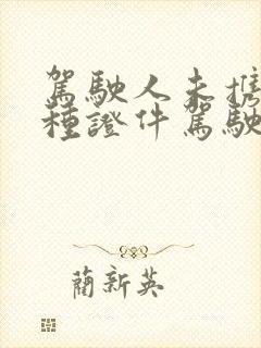 驾驶人未携带哪种证件驾驶机动车上路
