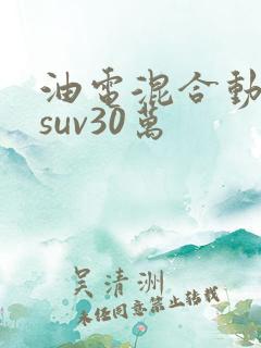 油电混合动力车suv30万