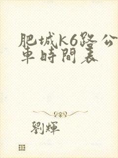 肥城k6路公交车时间表