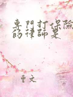 专门打保险理赔的律师是