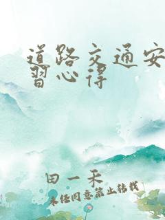 道路交通安全学习心得
