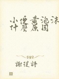 小便黄泡沫多是什么原因