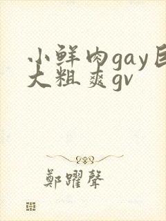 小鲜肉gay巨大粗爽gv