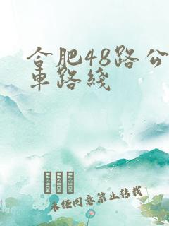 合肥48路公交车路线