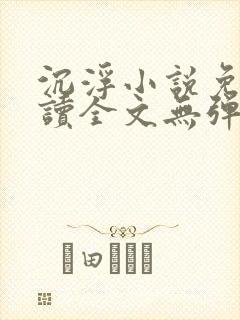 沉浮小说免费阅读全文无弹窗 沉浮小说免费阅读全文无弹窗