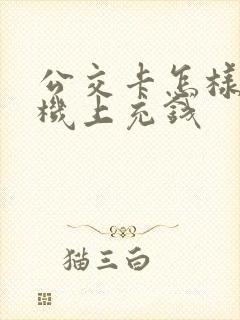 公交卡怎样在手机上充钱