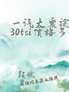 一汽大众途锐330tsi价格多少