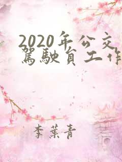 2020年公交驾驶员工作总结简单版