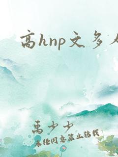 高hnp文多人 高hnp文多人