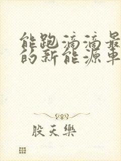 能跑滴滴最便宜的新能源车型