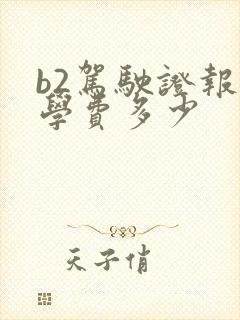 b2驾驶证报考学费多少