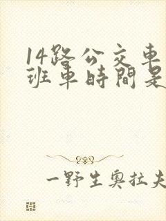 14路公交车末班车时间是几点