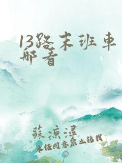 13路末班车在哪看