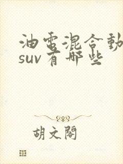 油电混合动力的suv有哪些 油电混合动力的suv有哪些