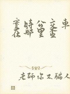 实时公交车查询在哪里查