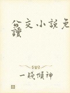 公交小说免费阅读