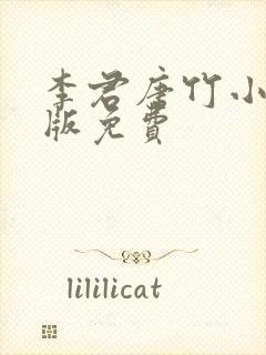 李君唐竹小说正版免费