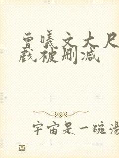 曹曦文大尺度床戏被删减