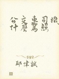 公交车司机需要什么驾照
