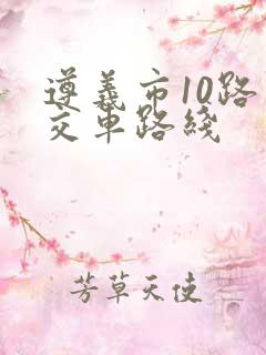 遵义市10路公交车路线 遵义市10路公交车路线