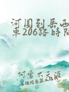 河图到岳西公交车206路时间表