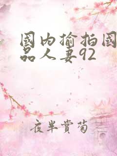 国内揄拍国内精品人妻92