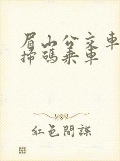 眉山公交车怎么扫码乘车
