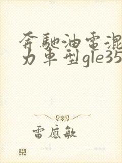 奔驰油电混合动力车型gle350
