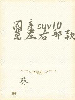 国产suv10万左右哪款好