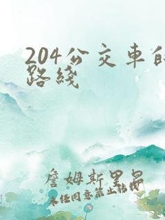 204公交车的路线