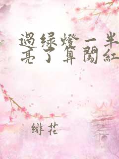 过绿灯一半红灯亮了算闯红灯吗