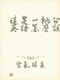 这是一辆公交车英语怎么说