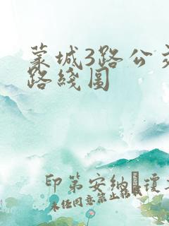 蒙城3路公交车路线图