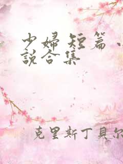 少妇 短篇 小说合集