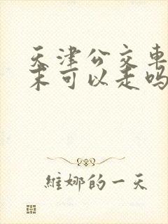 天津公交车道周末可以走吗