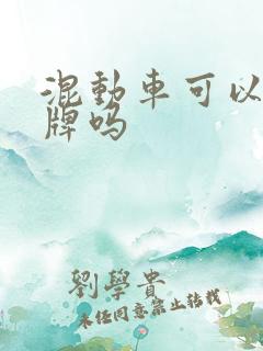 混动车可以挂蓝牌吗