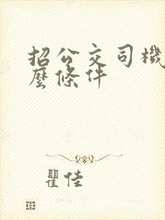 招公交司机要什么条件