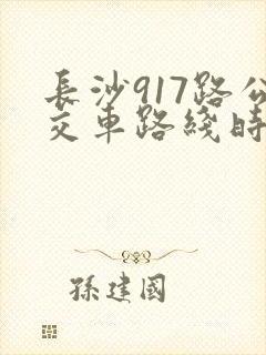 长沙917路公交车路线时间表查询