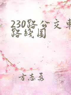230路公交车路线图