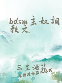 bdsm主奴调教文