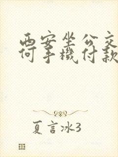 西安坐公交车如何手机付款