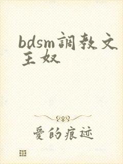 bdsm调教文主奴