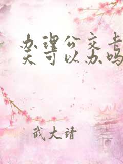 办理公交卡星期天可以办吗