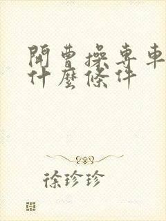 开曹操专车需要什么条件