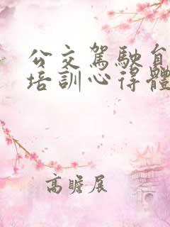 公交驾驶员安全培训心得体会
