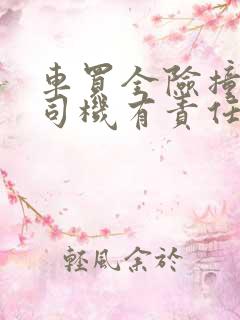 车买全险撞死人司机有责任吗 车买全险撞死人司机有责任吗