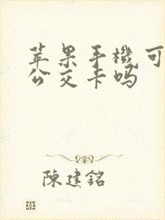 苹果手机可以充公交卡吗