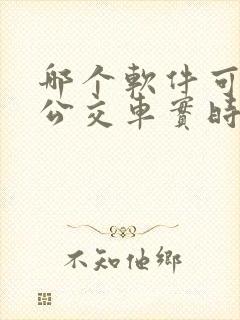 哪个软件可以查公交车实时到站
