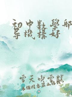 初中数学哪个辅导机构好