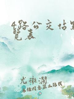 4路公交站点一览表 4路公交站点一览表